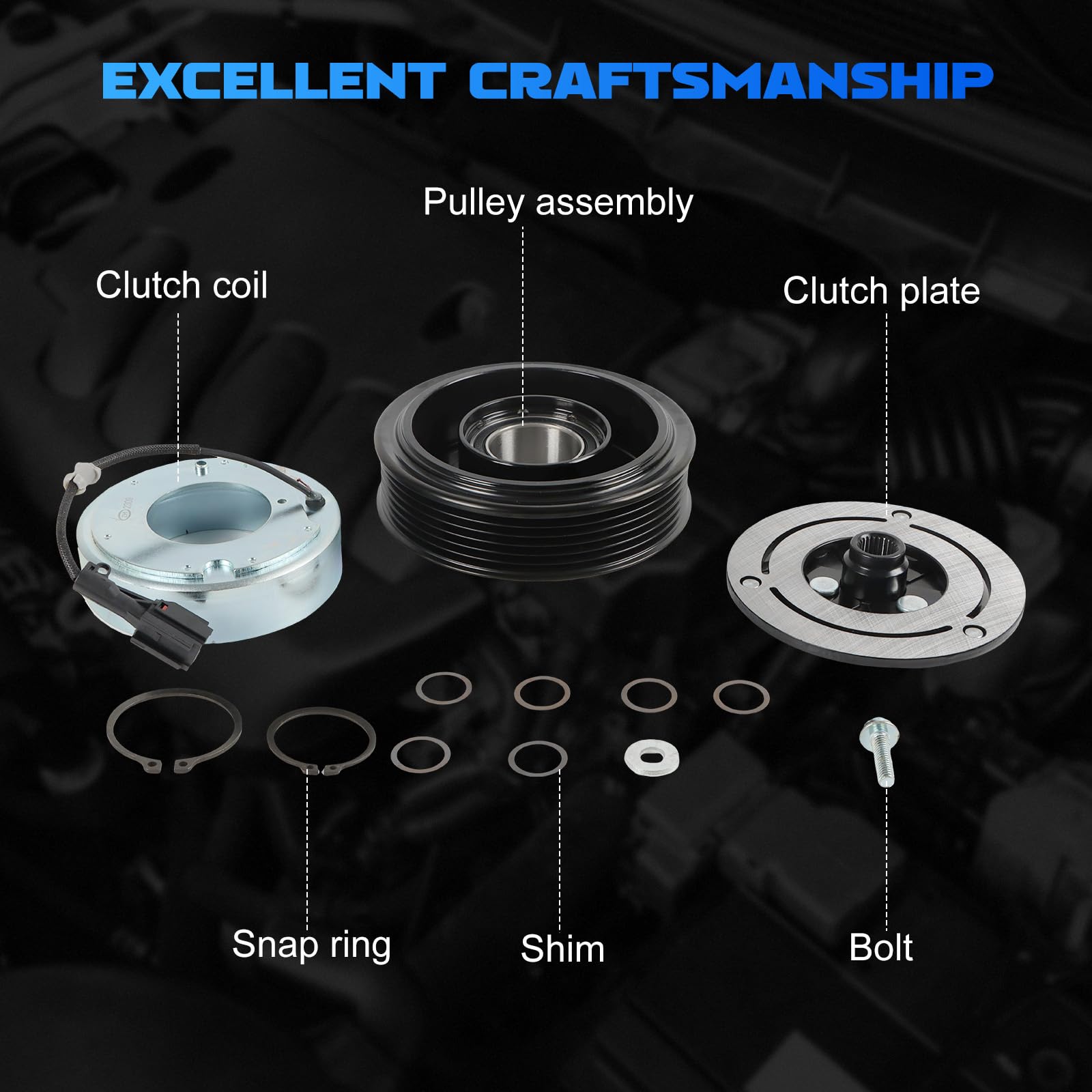A/C Compressor Clutch Kit - Subaru Forester 2014-2018 -3 A/C Compressor Clutch Kit - Subaru Forester 2014-2018 -3