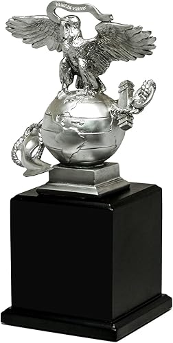 Miniatura 3 de Military Gift Shop Estatua de globo de águila y ancla USMC 3D con base de madera - Escaparate del orgullo del Cuerpo de Marines - Regalos del Cuerpo