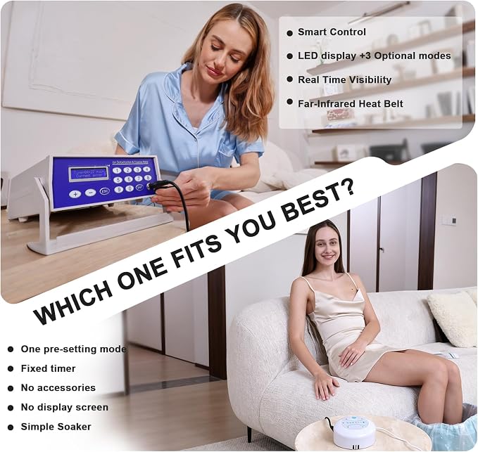 Máquina iónica para baño de pies detox, con temporizador digital miniatura 6