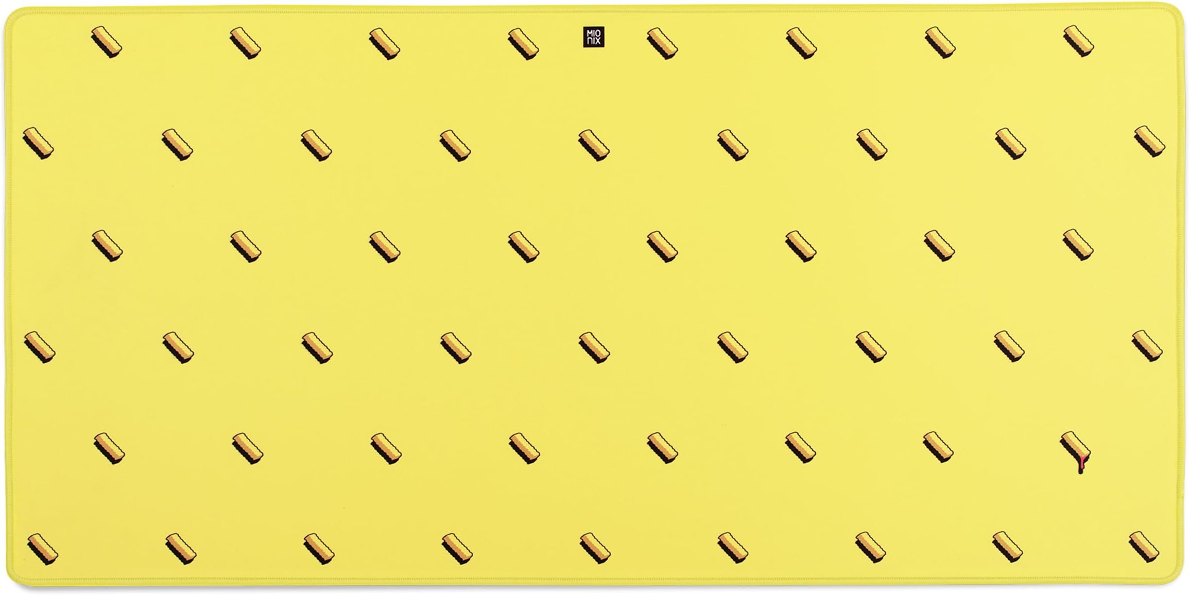 Mionix Desk Pad French Fries - XL Extended Mouse Pad for Gamers and Artists (35.5x17.3x0.12 Inch), Yellow