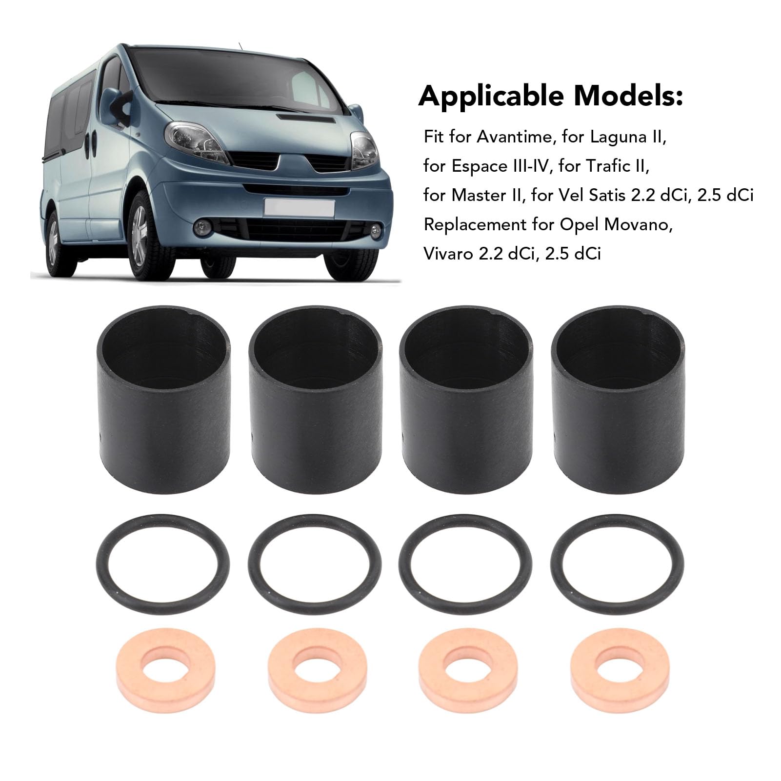 Kit De Fixation Injecteur 6 Pièces Pour Moteurs 2.2 DCI 2.5 DCI - Compatible Vauxhall Trafic II, Master II - OEM 8200553118