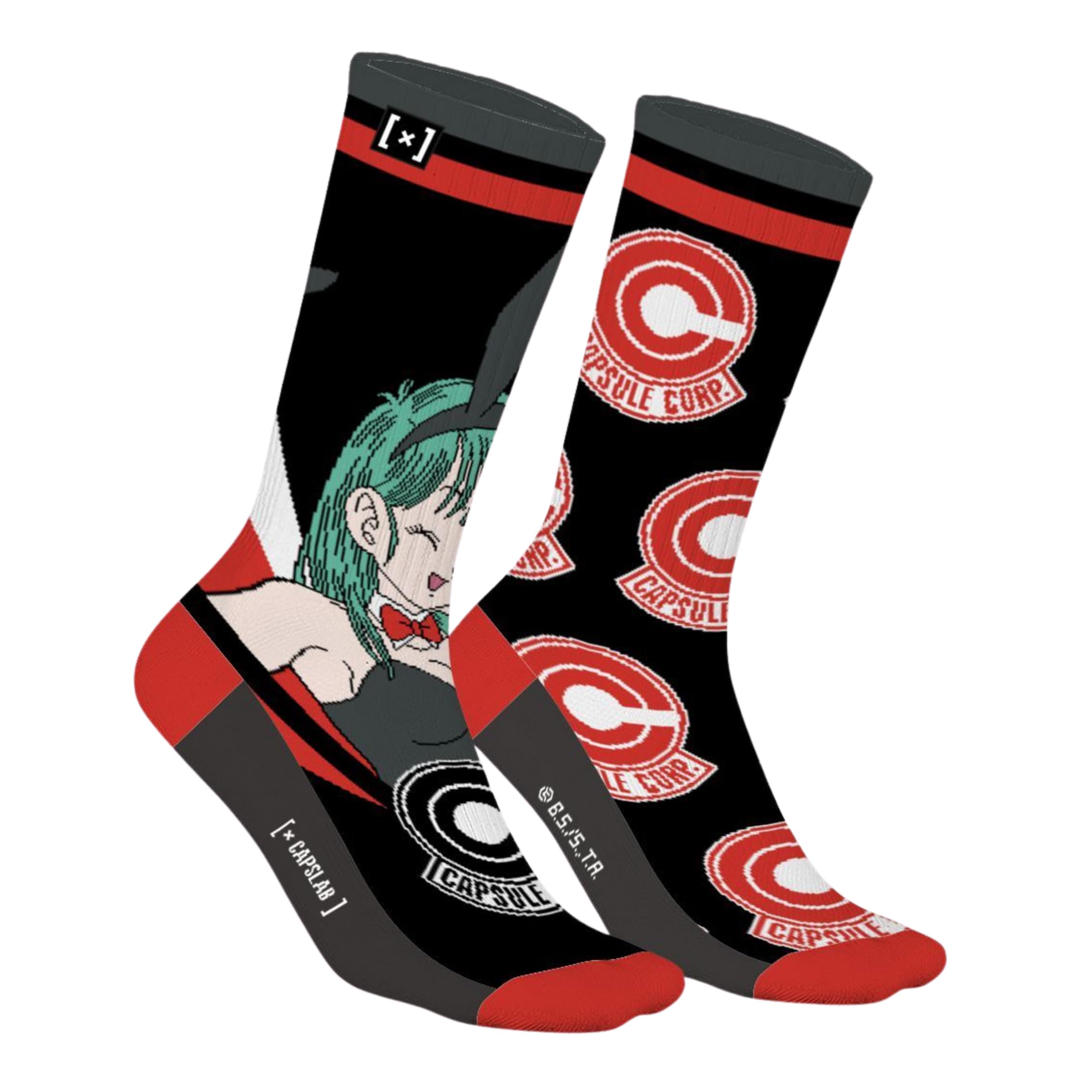 Capslab | Dragon Ball Bulma Mismatched Tennis Couple Socks | Bulma Inspired Design | Comfort & Style | Bold Urban, multicoloured, 43-46