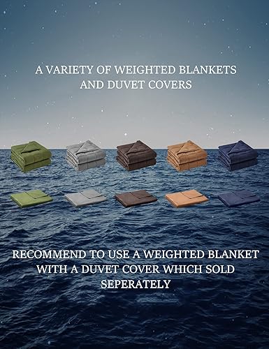 Miniatura 6 de BB BLINBLIN Manta pesada para niños, manta pesada para calmar y dormir, material suave y cómodo de primera calidad y cuentas de vidrio (azul marino,