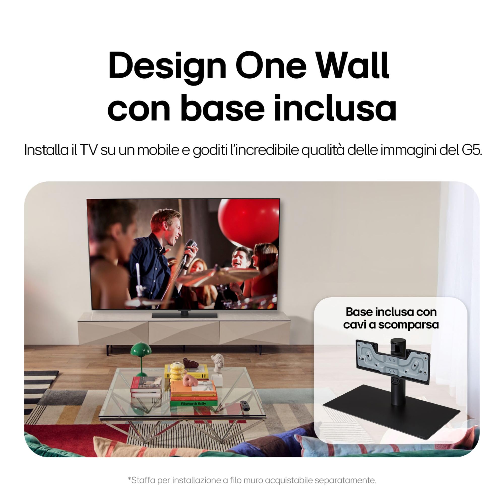 LG OLED evo AI G5 TV 55 pollici Smart TV 4K Base da appoggio inclusa Processore α11 Gen2 Brightness Booster Ultimate webOS con AI Dolby Vision Atmos VRR GSYNC 4K@165Hz OLED55G56LS 2025