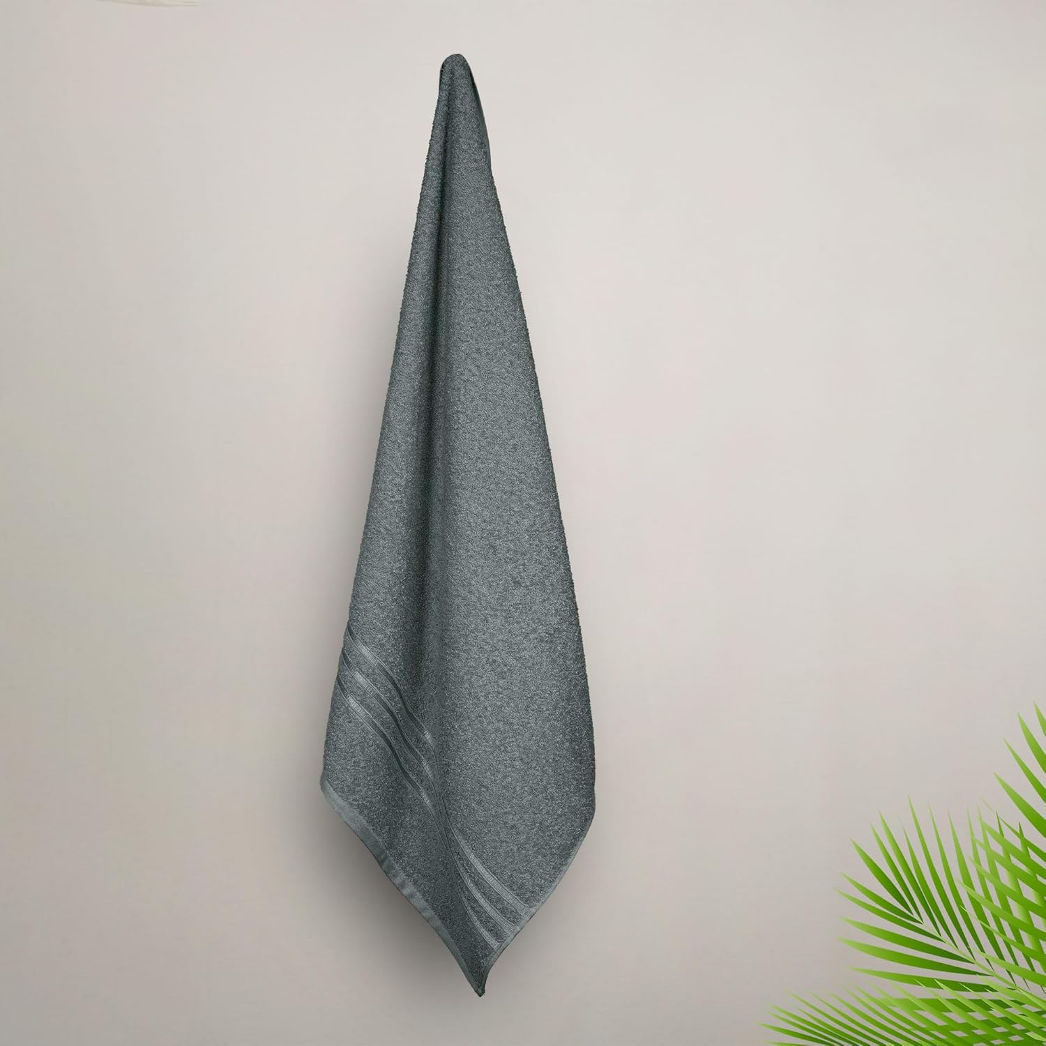 SWAURSAHA Premium Cotton Bath Towel - 600 GSM, Ultra Soft, Quick Dry, Super Absorbent Towel for Home, Spa, Gym & Travel | (147 x 73 CM) (Grey) 4