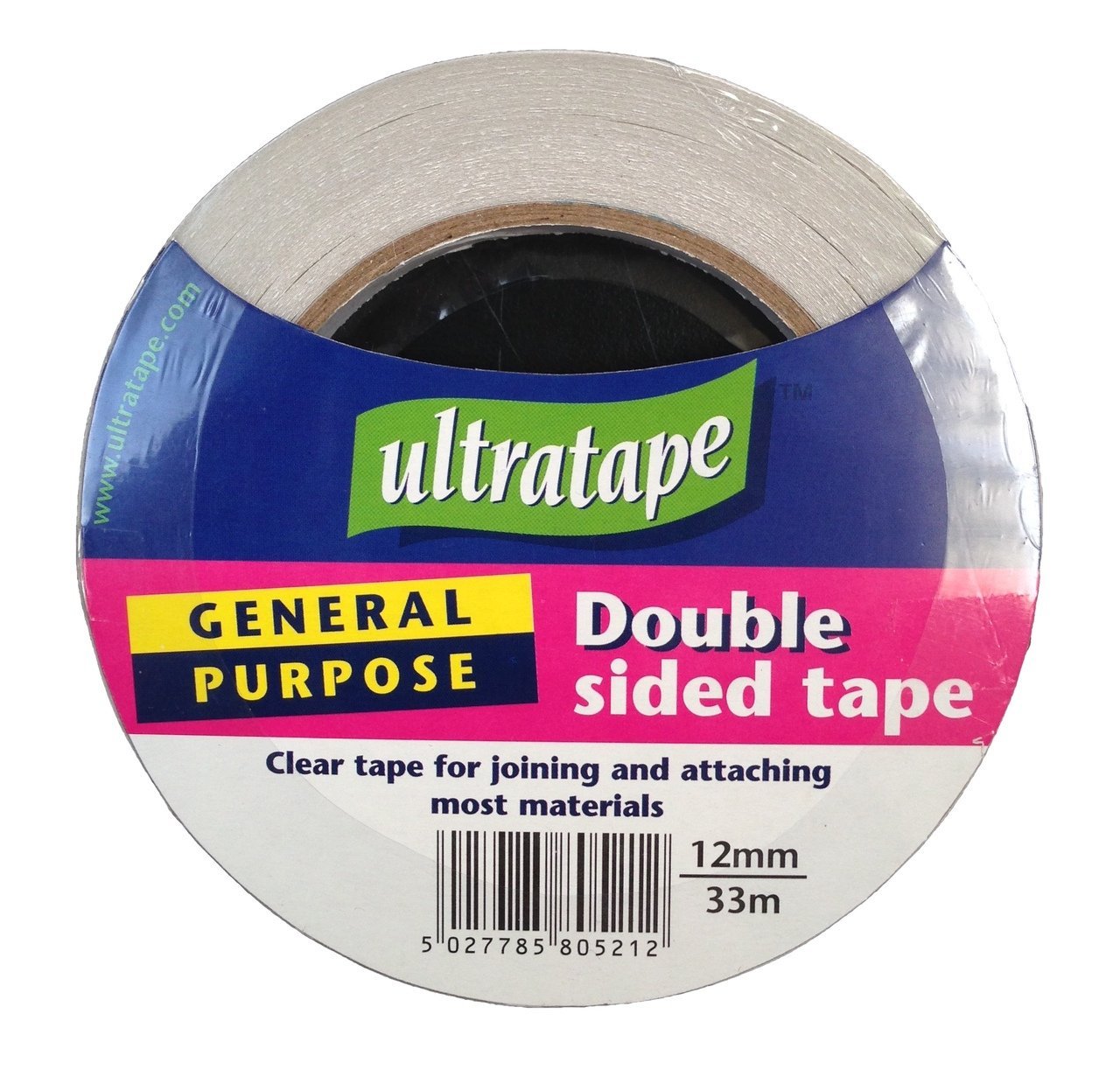 Abbeyshake Beige General Purpose Double Sides/Sided Clear Sticky Tape 12Mm X 33M For Office/Craft,