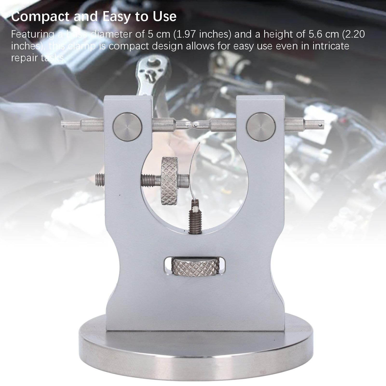 Generic Calibrador de Corrección de Rueda de Equilibrio de Reloj, Herramienta de Precisión Duradera de Acero de Aleación para Relojeros, Tamaño Compacto, Diámetro de Base de 5cm