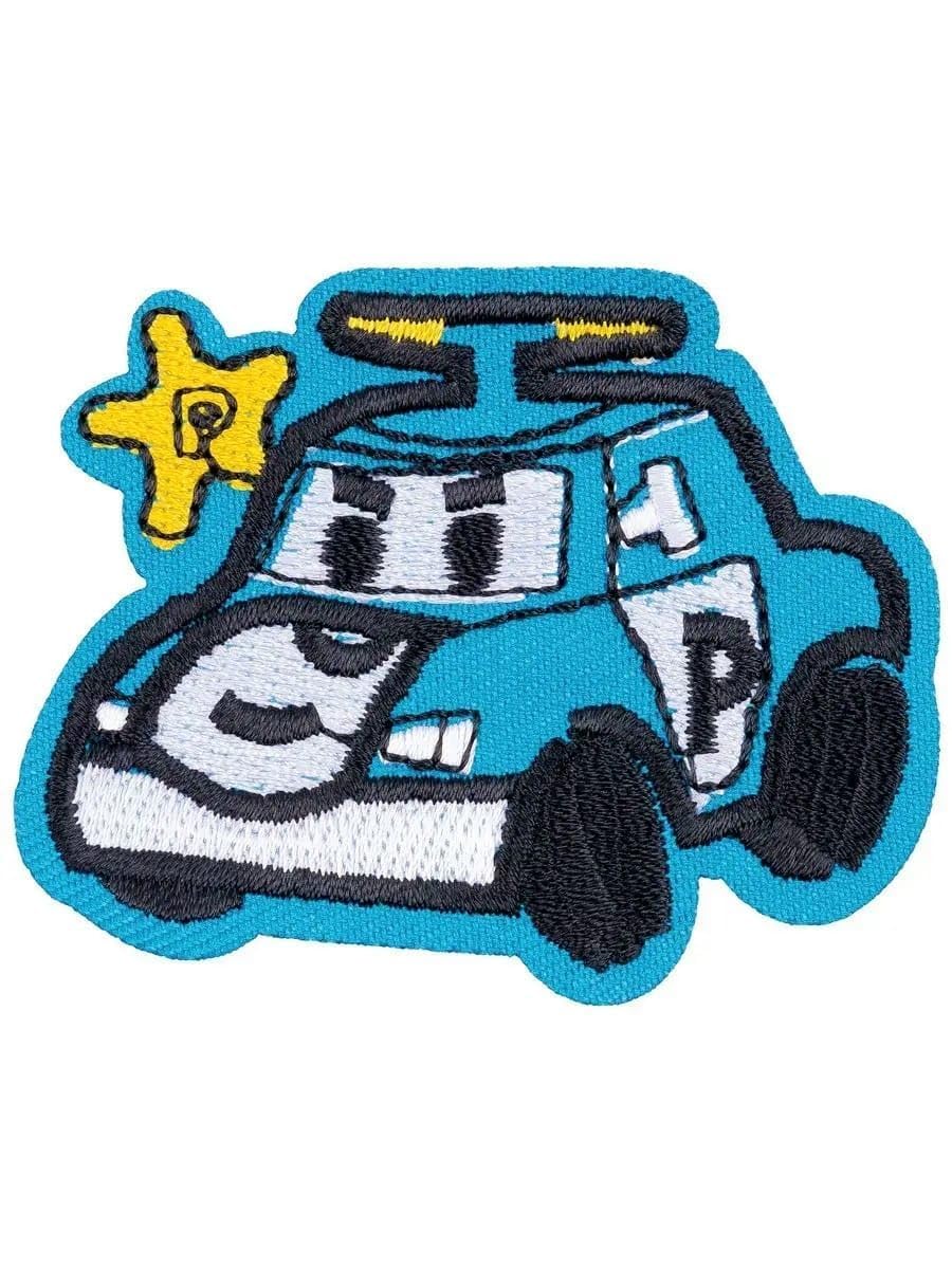 Daily Crafts Embroidery Patches for Kids Boys Girls New Designs Added | Fine Thread Embroidery Iron On Press Patches Clothes Stickers (Police Car)