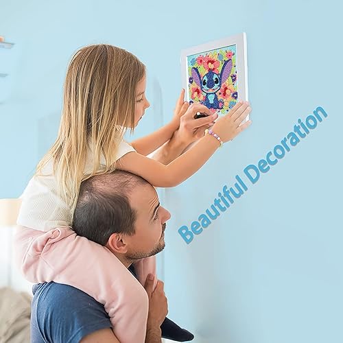 Miniatura 7 de ICECHEN Kit de pintura de diamante 5D para niños con marco de madera, arte y manualidades para niños de 6 a 8 a 10 a 12 años, kit de pintura por