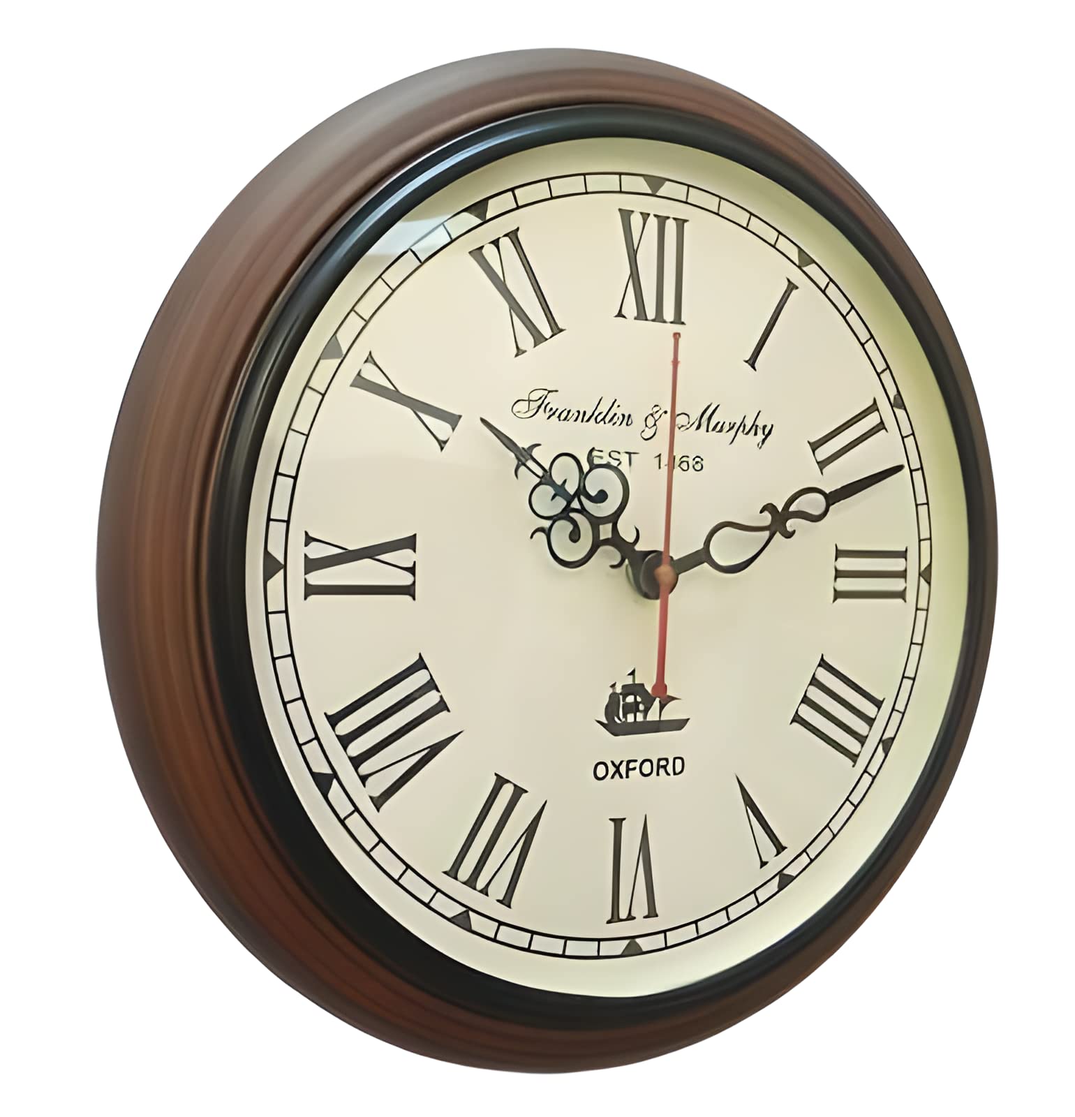 Nautical Gallery Wooden Wall Clock Vintage Unique Style Art Decorative Clock for Home & Office 12 inch - (Brown) (B0C6XTSK76) Amazon Price History, Amazon Price Tracker