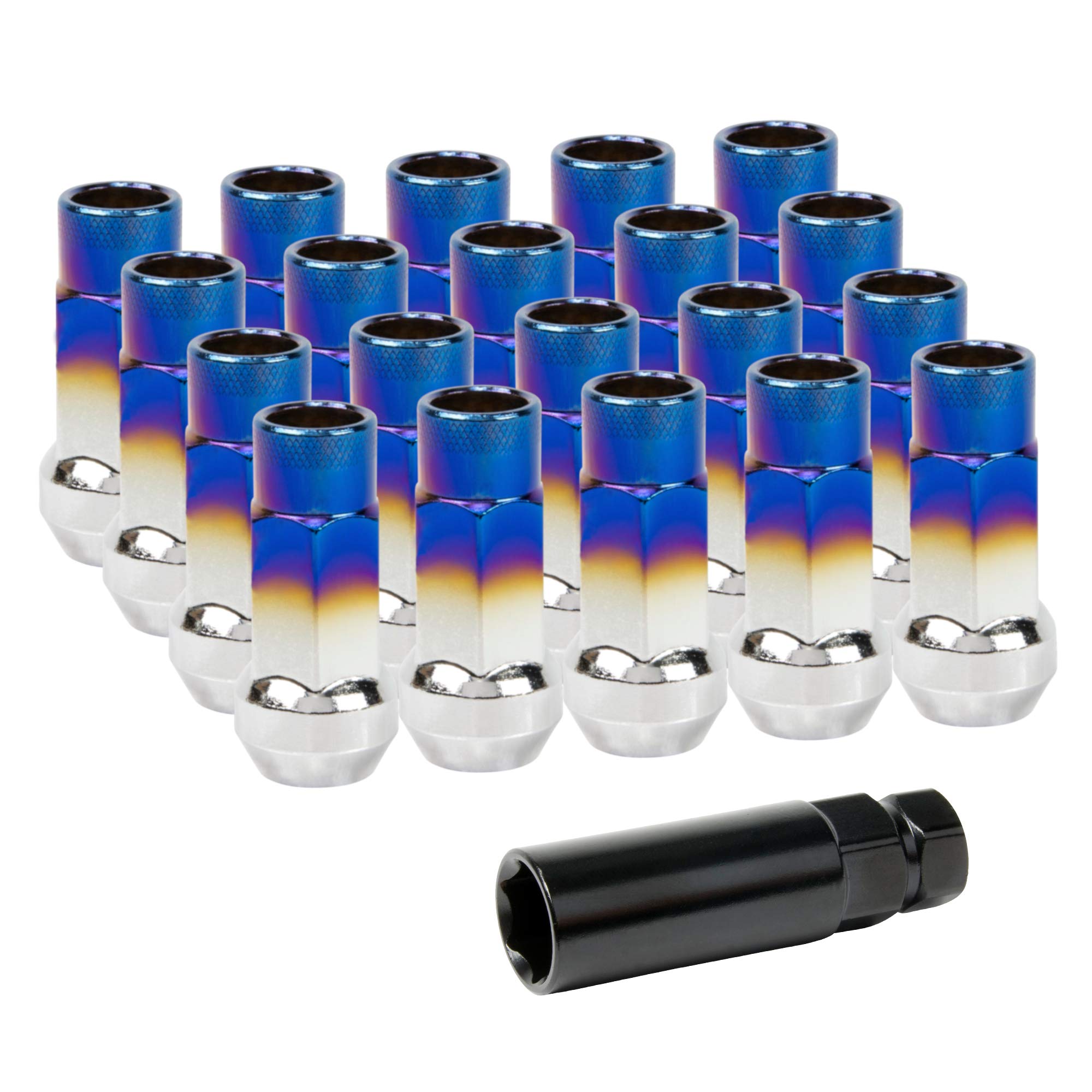 Lug Nuts Radmuttern Stahl M12x1,25 | Titanblau