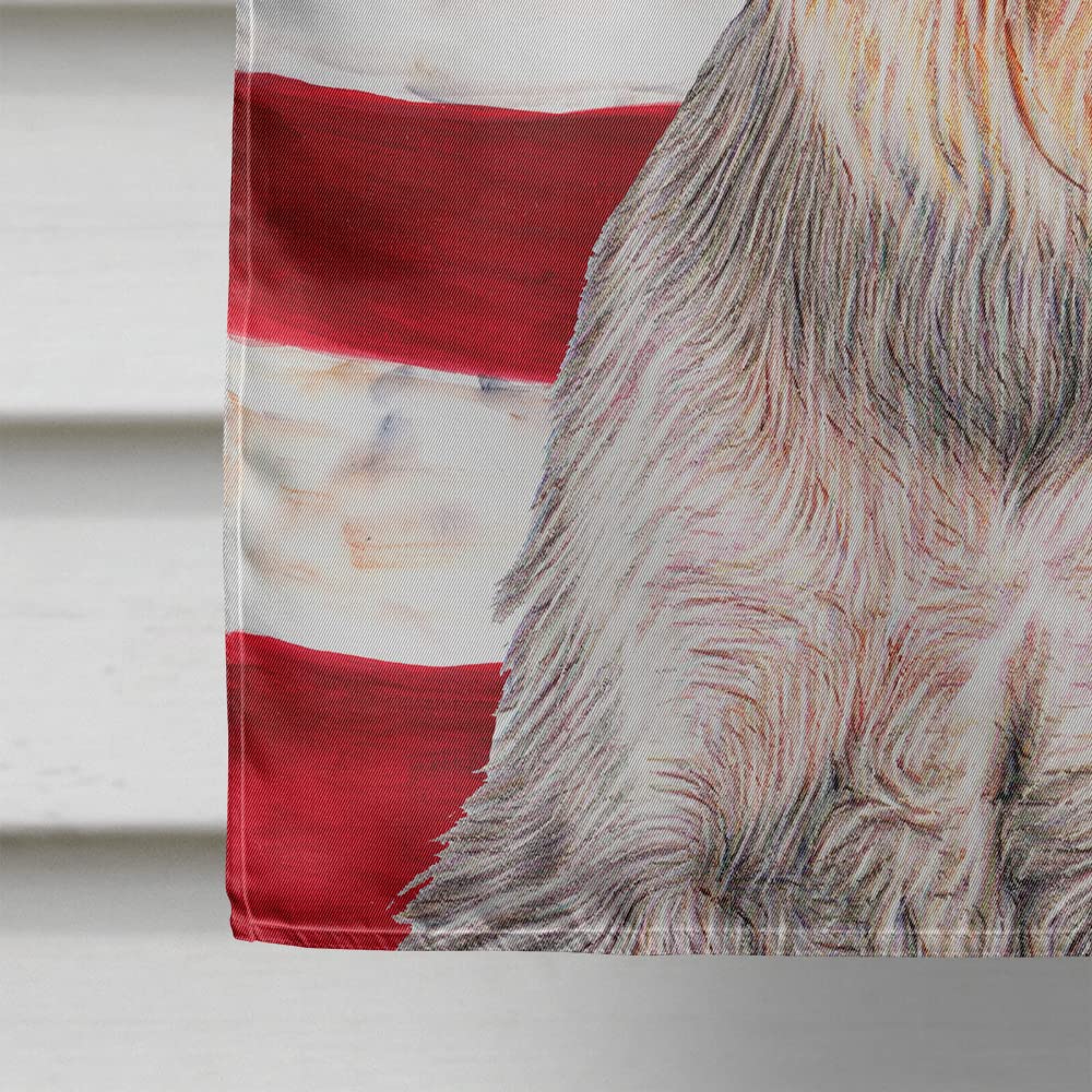 Caroline Treasures KJ1157GF usa, bandiera americana con schnauzer bandiera, piccolo, multicolore