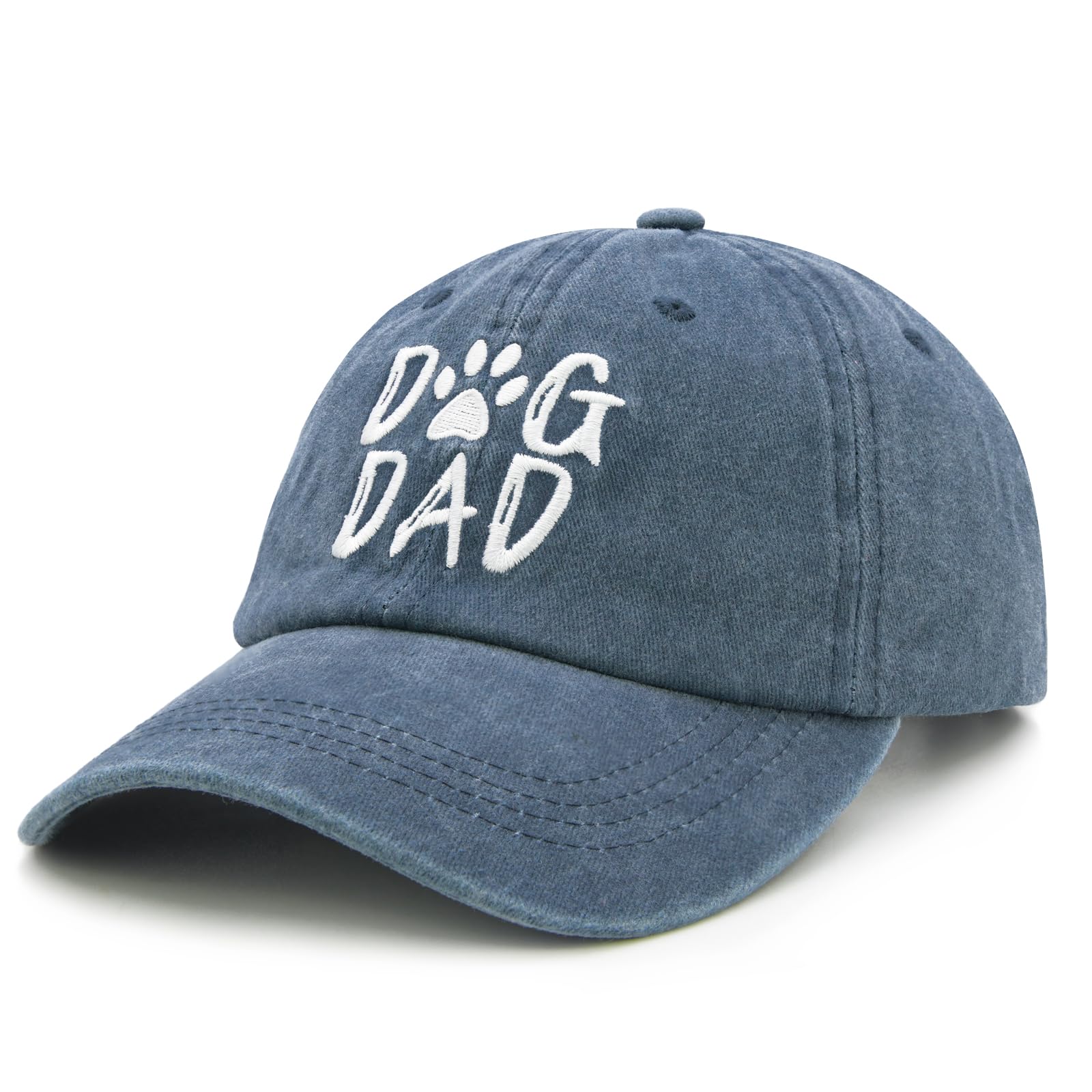 Waldeal Dog Dad Hat for Men, Embroidered Washed Cotton Baseball Cap, Funny Dog Dad Gifts for Father's Day Birthday