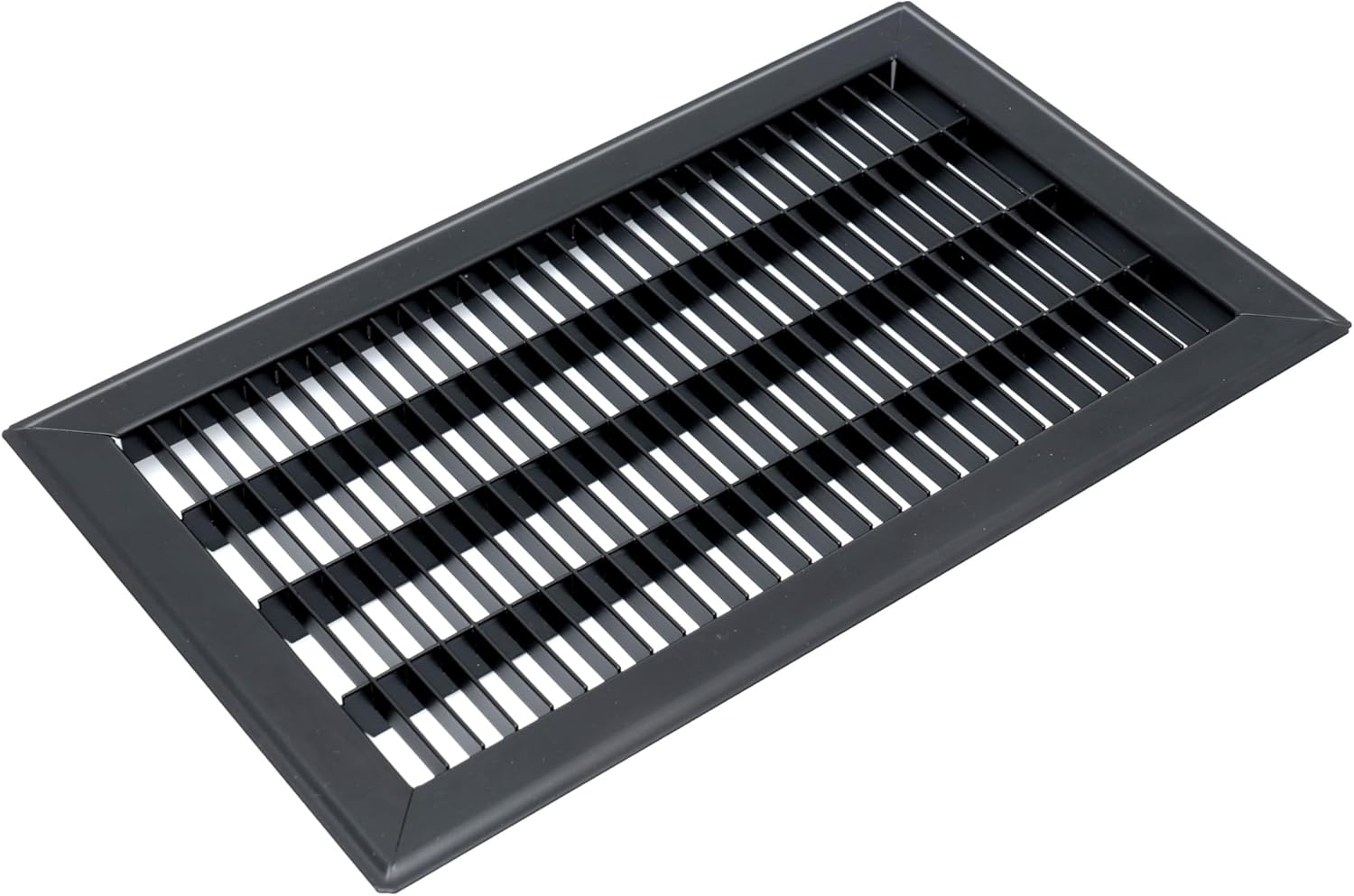 Fits 12x14 and 14x12 Duct Opening | Return Air Floor Grille by Handua | Walkable Vent Cover Grill for Floor | Black | Heavy Duty Fixed Blades | Outer Dimensions: 13.75"W X 15.75"H