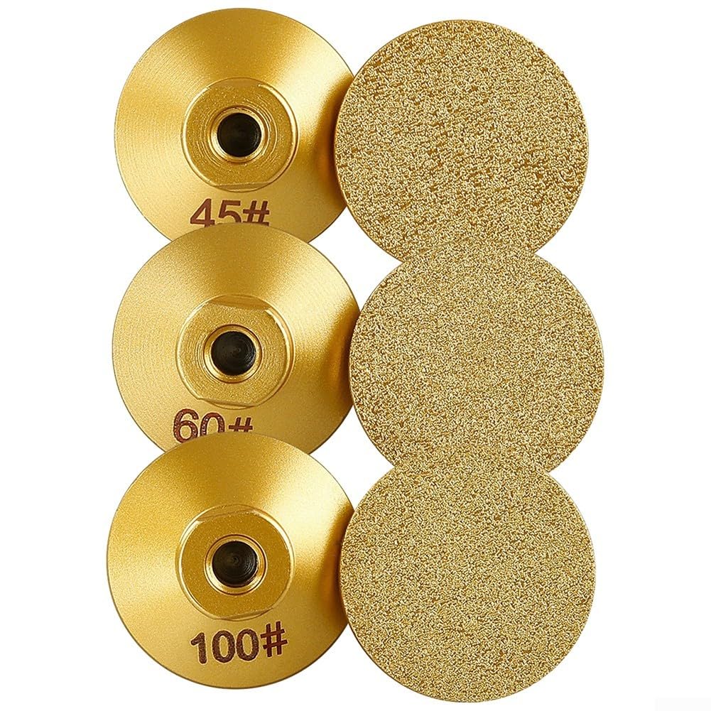 Set di mole brasate 50 mm 3 pezzi per marmo granito quarzo calcestruzzo