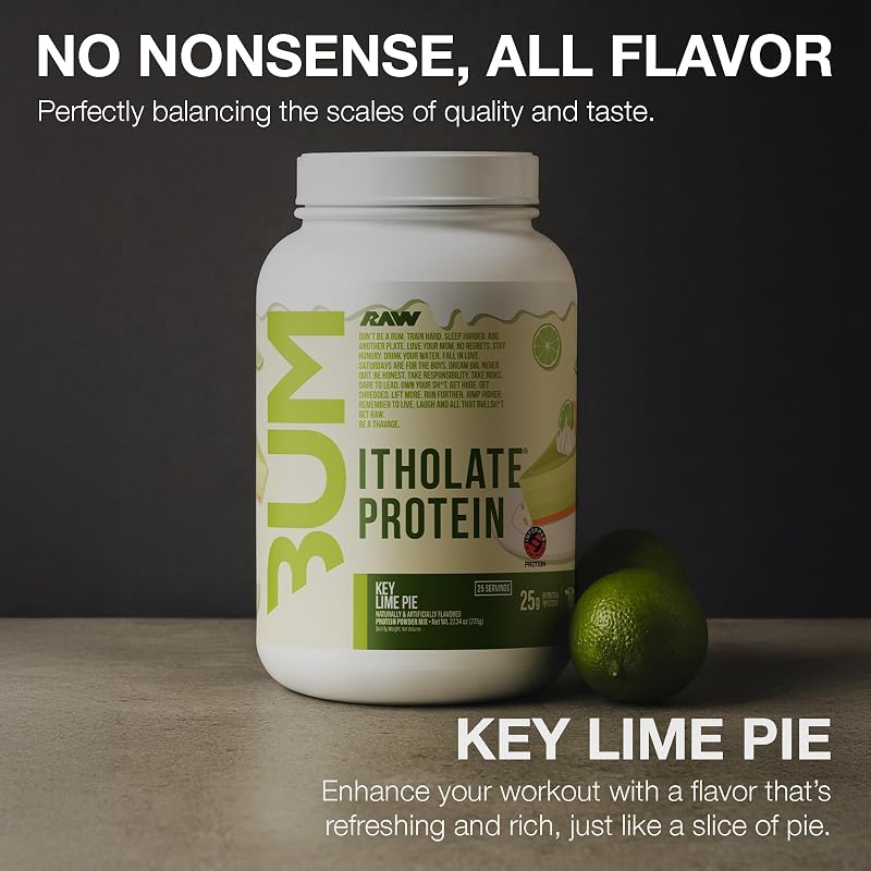 RAW Whey Isolate Protein Powder, Key Lime (CBUM Itholate Protein) - 100% Grass-Fed Sports Nutrition for Muscle Growth & Recovery - Low-Fat, Low Carb, Naturally Flavored - 25 Servings image 3