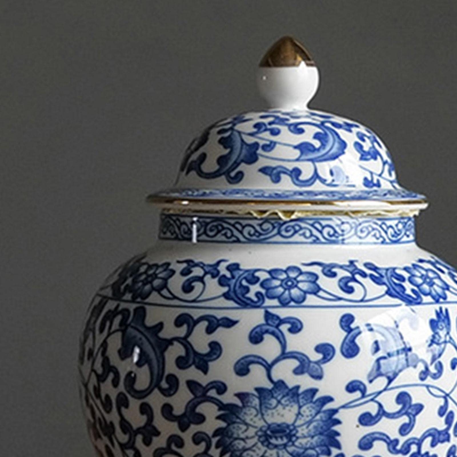 LOVIVER 2X Vaso in Ceramica Cinese per Soggiorno Decorazione Vaso da 1300 Stile Orientale Smaltato in