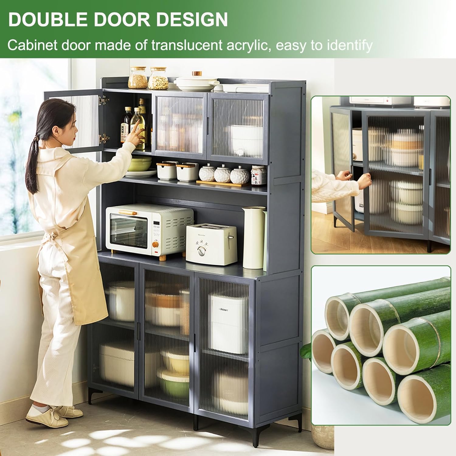 キッチンカウンター 食器棚 ゴミ箱収納付き レンジ台 創愛ファニチュア