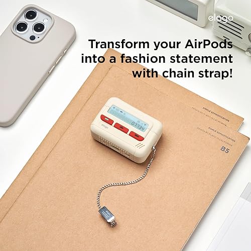 Miniatura 6 de elago Pager - Funda compatible con AirPods Pro de 2 generación, compatible con AirPods Pro 2, cordón incluido, resistente a los golpes, protección