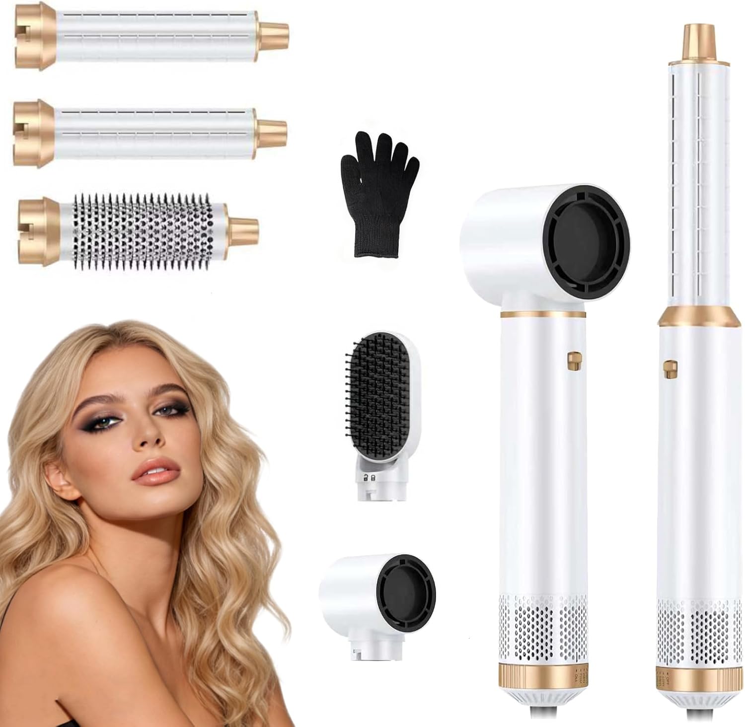 5 in 1 Blow Dryer Brush Ionic Hot Air Styler Hair Dryer Brush Blow Dryer Set Air Curling Wrap Style