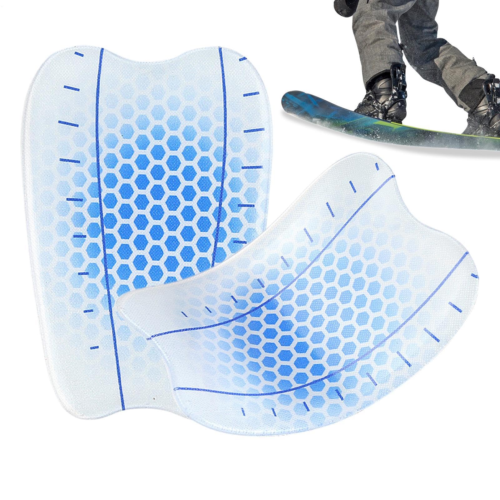 Shin Guards for Skiing - 2 Pack Reusable Gel Pads | Anti Shock Protectors for Ski and Snowboard Boots, Comfort and Safety for Kids, Teenagers, Men and Women