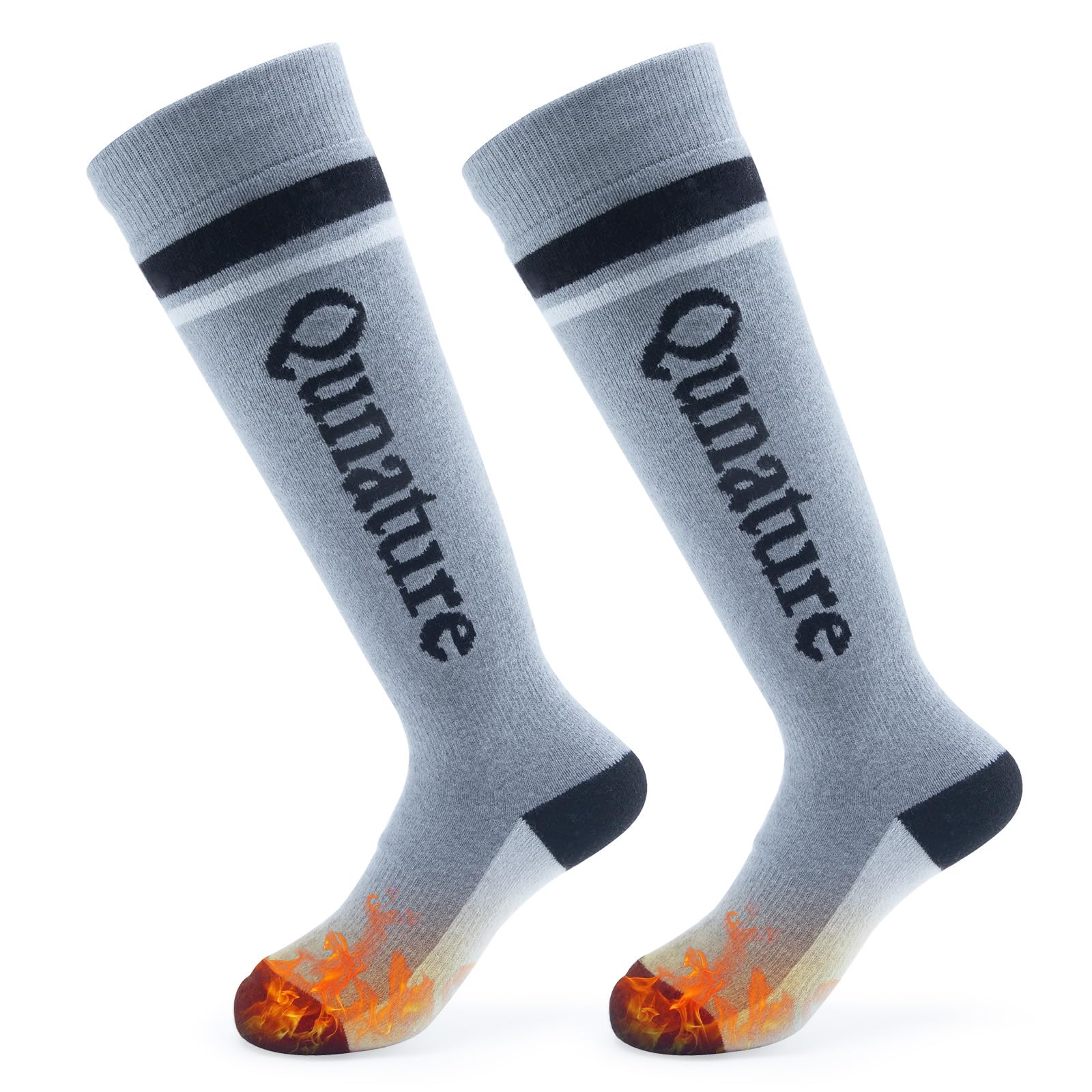 Calcetines de Esquí para Niños 1 Par de Calcetines Calientes sobre Rodilla Calcetines Invierno para Snowboard Esquiar Senderismo Trekking 25-36