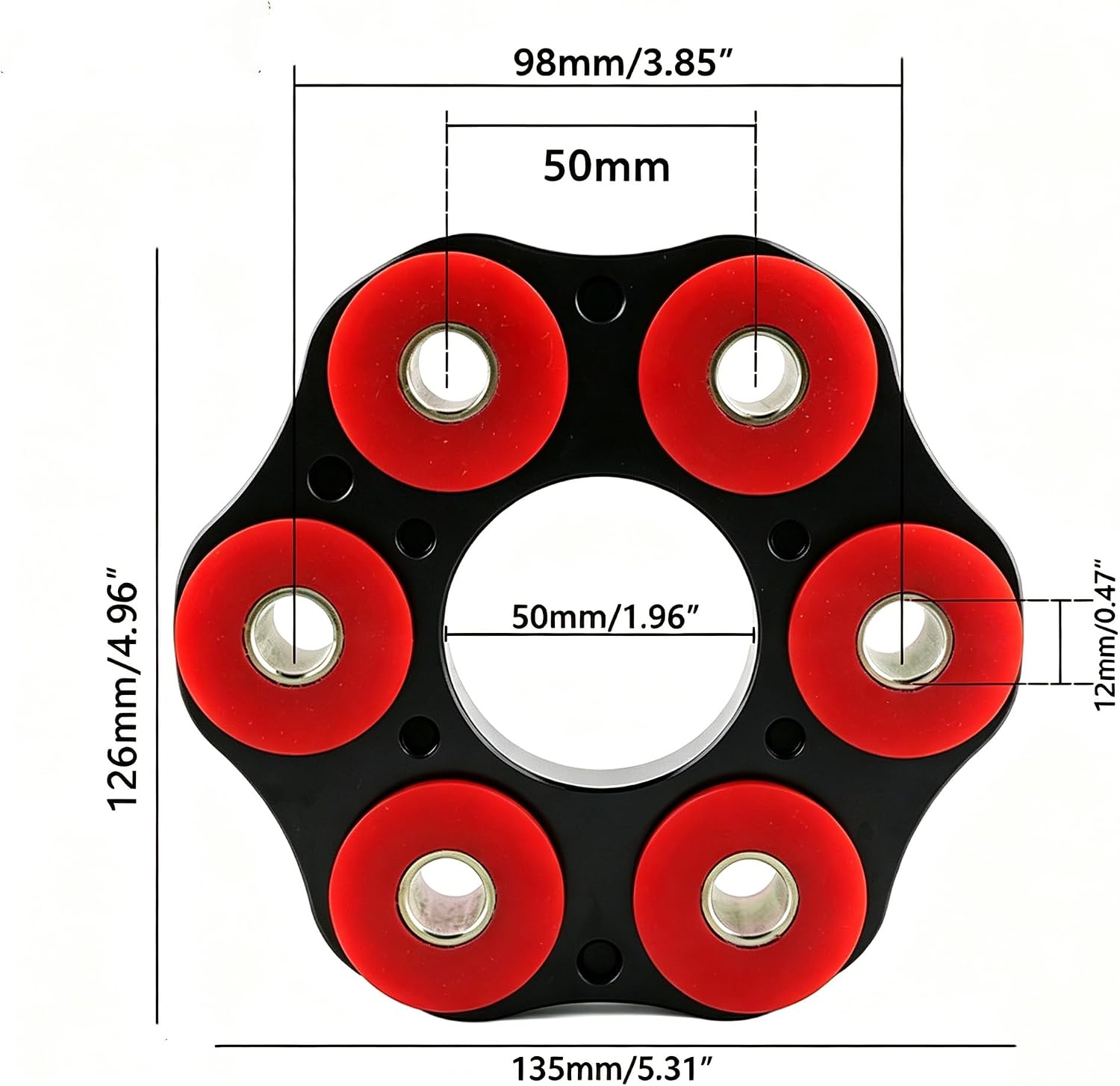 Transmission Drive Shaft Flex Joint Disc For BMW E46 E36 E30 3-Series 318i 323i 323Ci 325Ci Z3 Z4 12mm Polyurethane Bushing 26111227410 | 26117511454 26111227410 drive shaft flex disc flex joint disc guibo coupler driveshaft coupling propshaft flex disc