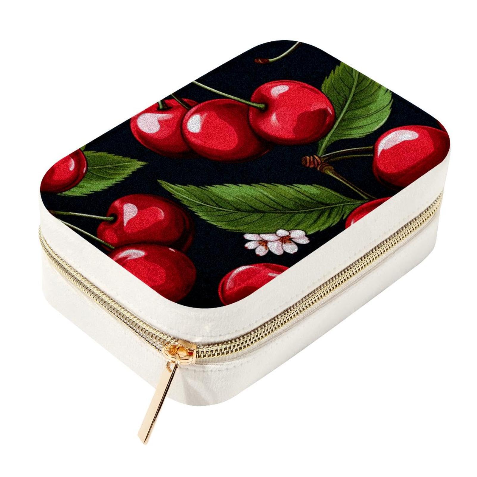Joyero de cereza elegante para organizar tus pulseras y aretes de uso diario