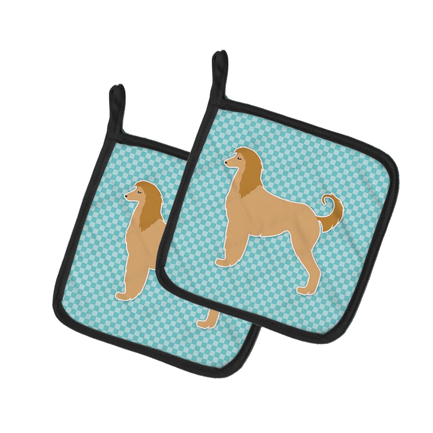 Par de manoplas para ollas con diseño de Galgo Afgano, el detalle ideal para estrenar casa