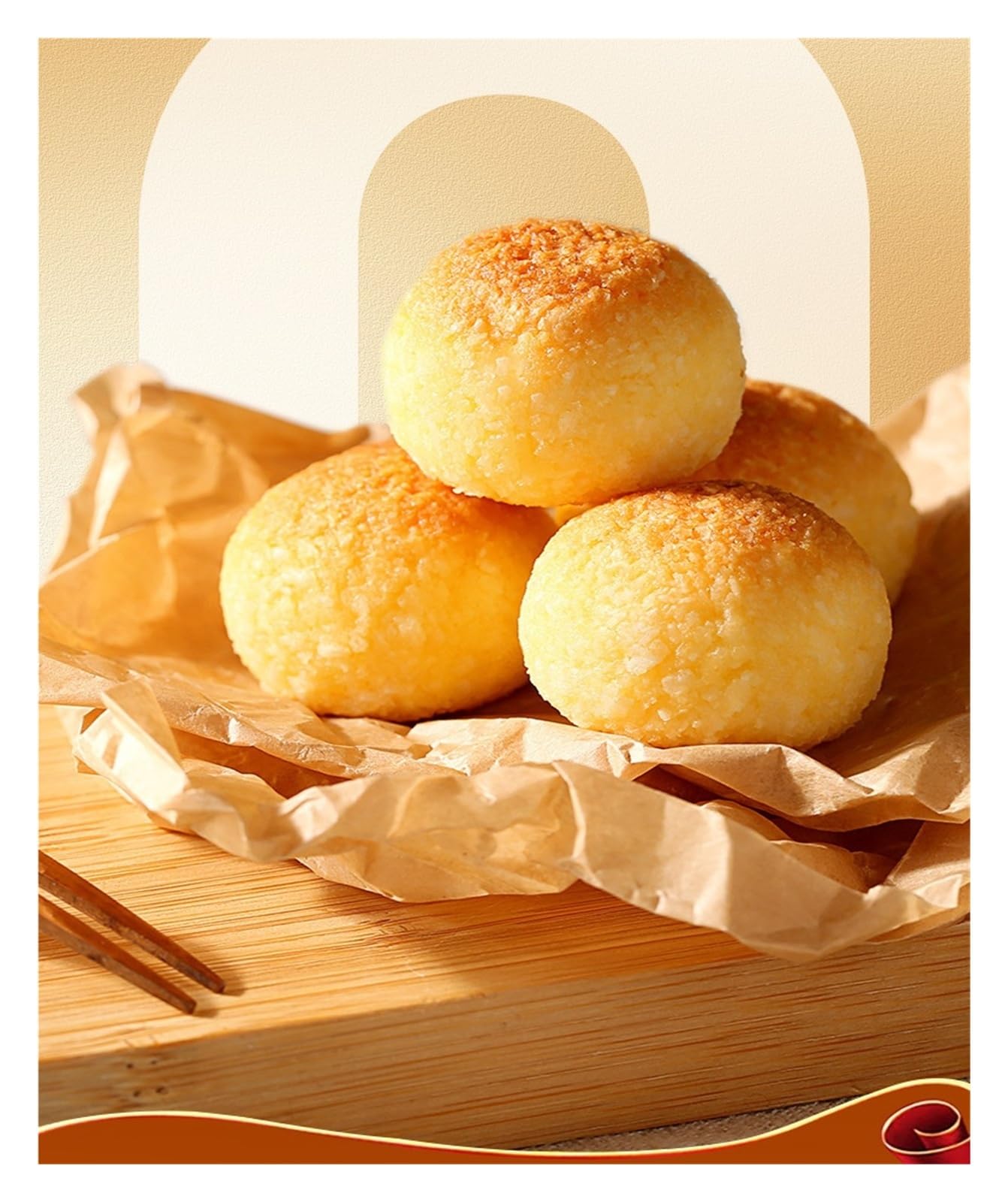 Palline di cocco da 120 g - Snack croccante dolce ma non stucchevole con strati distinti. Ideale for la colazione o for uno spuntino(4bag)