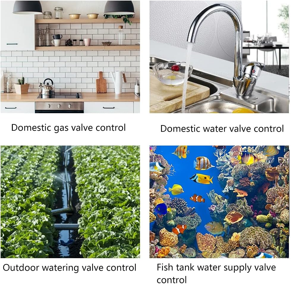 Yasorn Smart Wifi Water Valve Gas Shut Off Controller Automatically Remote Control Wireless Smart Sprinkler Controllers Compatible with Alexa and Google Assistant