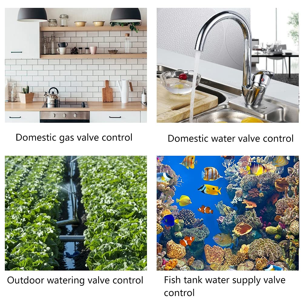 Yasorn Smart Wifi Water Valve Gas Shut Off Controller Automatically Remote Control Bluetooth Control Wireless Smart Sprinkler Controllers Works with Alexa and Google Assistant