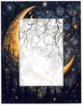 Moon Forest 11x14 Picture Frame, Star Galaxy Display Pictures11x14 or 8x10 Photo, Wall Gallery Photo Frames and Tabletop Display Frame