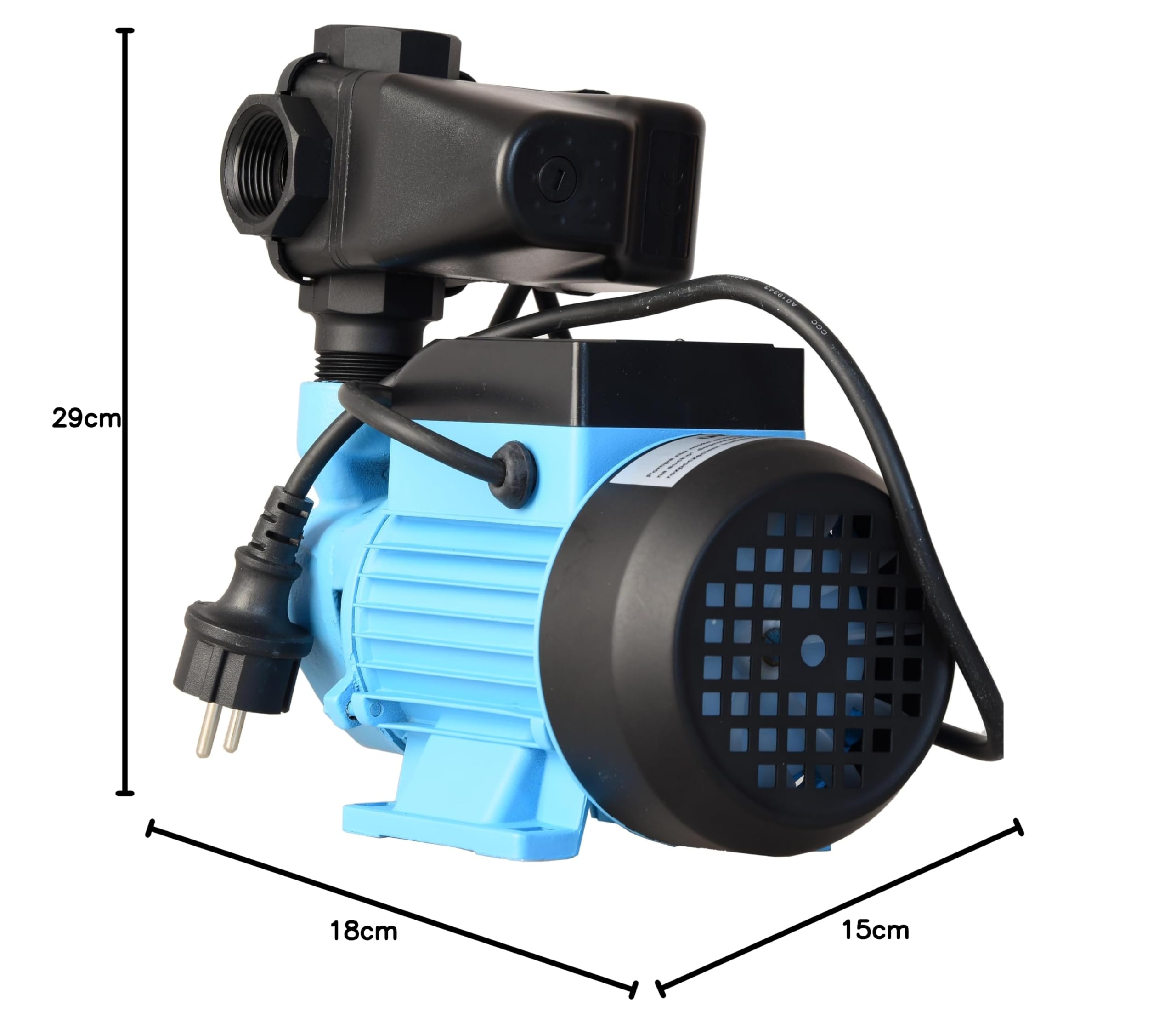Pompa dell'acqua QB 60 - Pompa da Giardino (370 W, 2100 l/h, altezza di mandata 39 m) - con Attrezzatura Integrate - Moderno Pressostato per Acqua Pulita - per Irrigazione per Serbatoio a Pressione