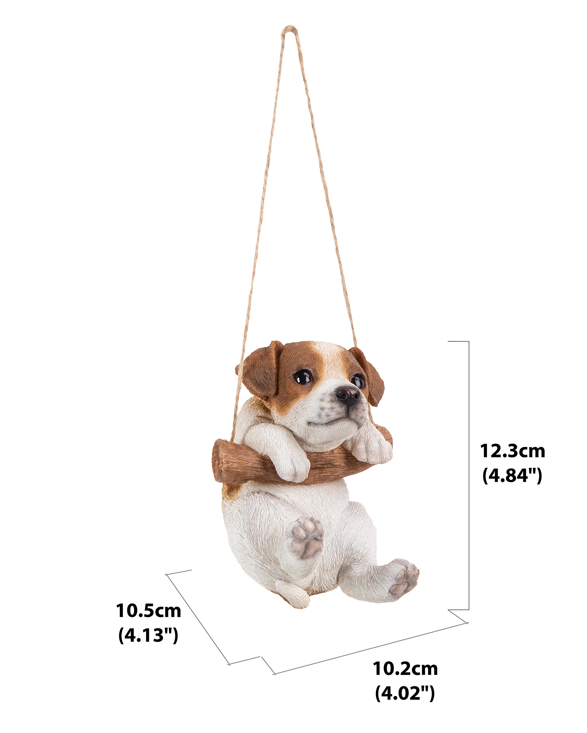 Hi-Line Gift Ltd., Wiszący szczeniak Pals Jack Russell Terrier szczeniak, wysokość 12,7 cm, do wewnątrz i na zewnątrz figurka statuetka
