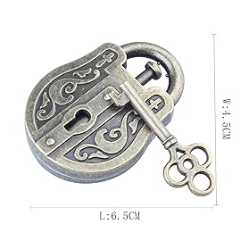 Brain Teaser Puzzle for Adults Puzzles Metal Hole Lock Adult Educational Toy Jigsaw IQ Puzzle (Blue)