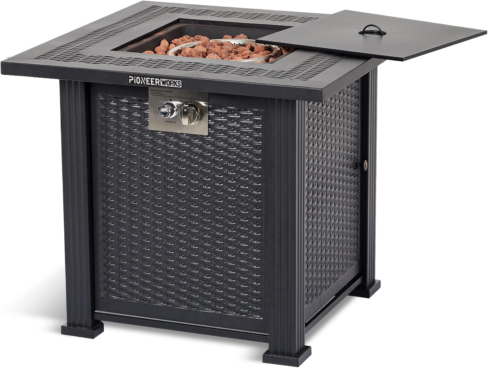 Amazon.com: 28" Propane Fire Pit Table, 50,000 BTU Steel Gas Fire Pit ...