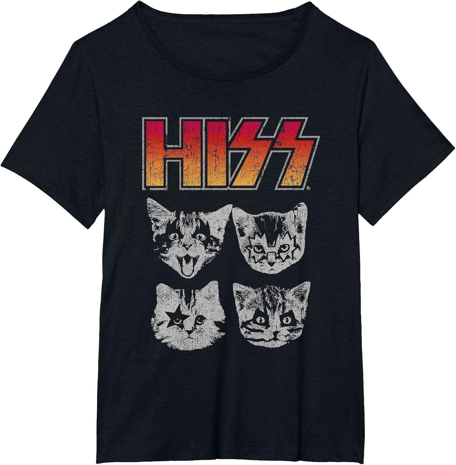 HISS Cat Funny Cats Kittens Rock Music Cat Lover Hiss T-Shirt image 5