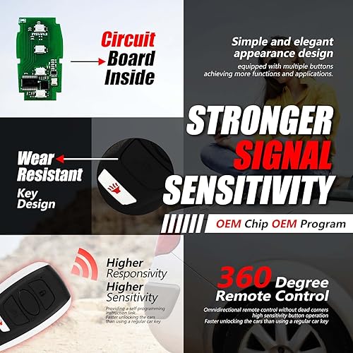 Miniatura 2 de Control remoto de entrada sin llave HYQ14AHK 434MHz 4 botones de repuesto para Subaru Ascent Crosstrek Forester Impreza Legacy Outback STI WRX BRZ