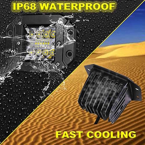 Miniatura 4 de Moso LED 5 pulgadas 80 W luz LED empotrada LED luz de conducción Spot inundación Combo luz niebla luz impermeable trabajo luz fuera de carretera