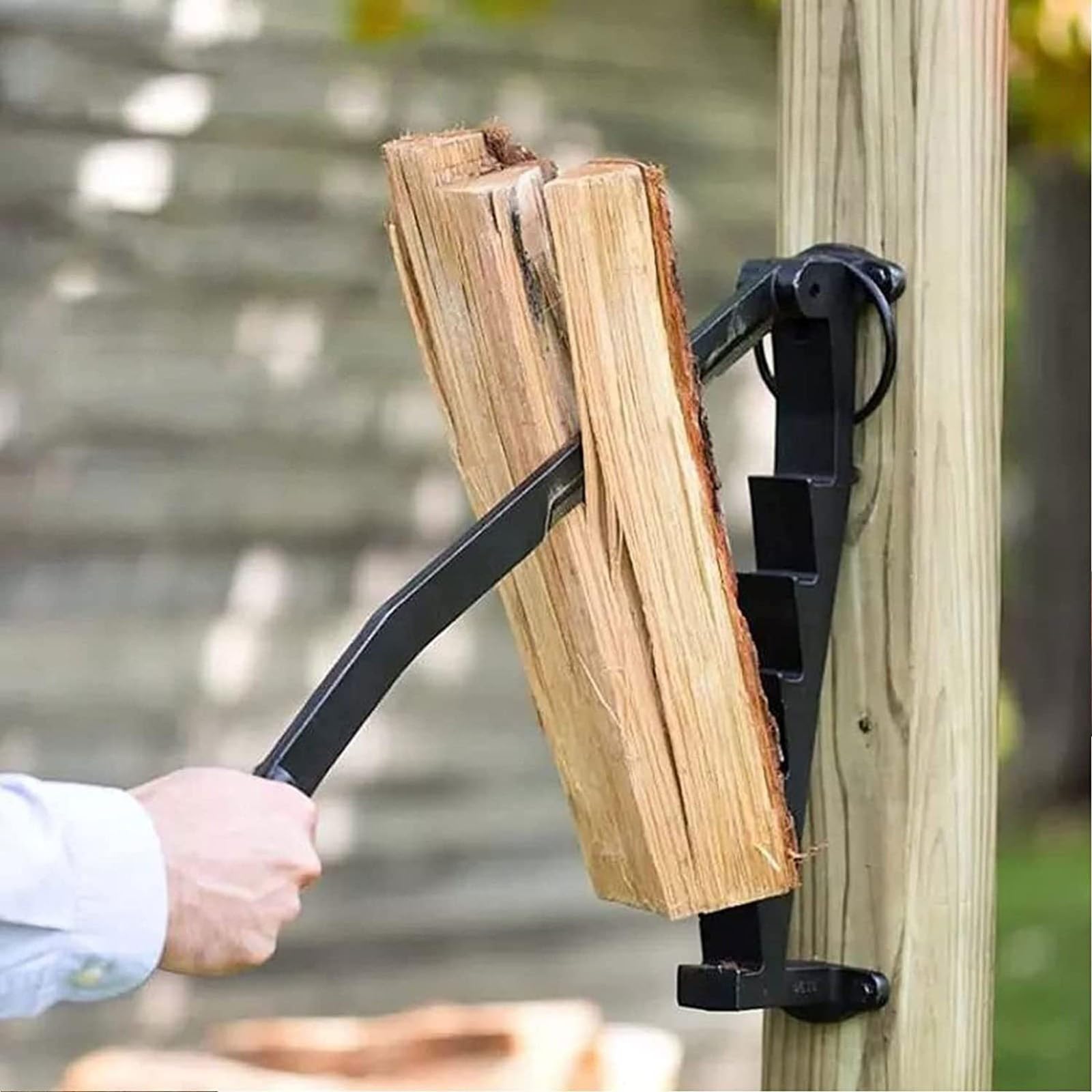 LXBH An der Wand montierter Holzspalter, manueller Holzspalter, Schraubholzspalter, Holzspalter, Holzspalter, Kindle-Holzspalter, Brennholzschneider für BBQ-Grills