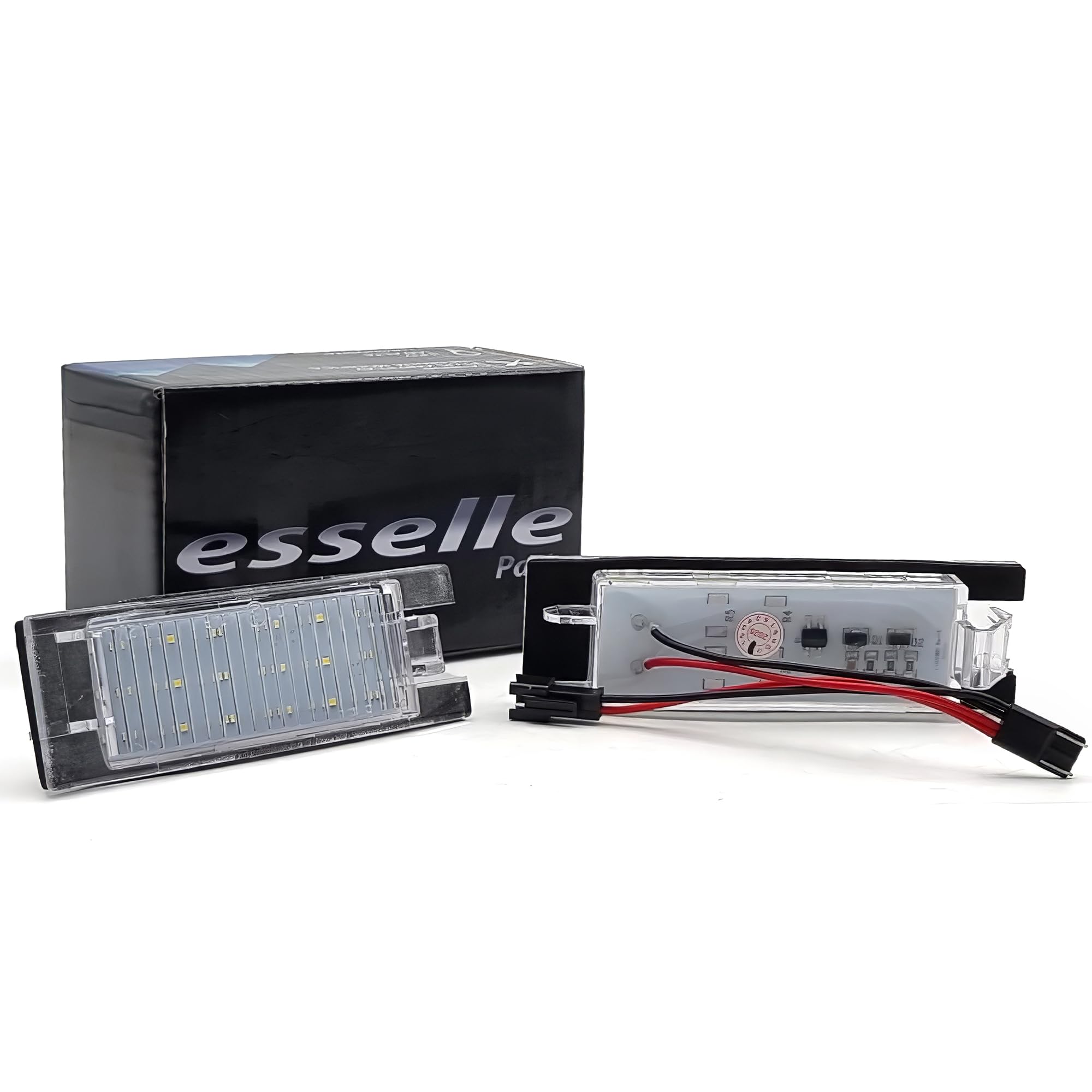 Placchette Luci Targa LED Compatibili con Fiat 500L, Tipo, Jeep Renegade 18 SMD CANBUS 6000K Bianco Ghiaccio Plug & Play Nessun Errore