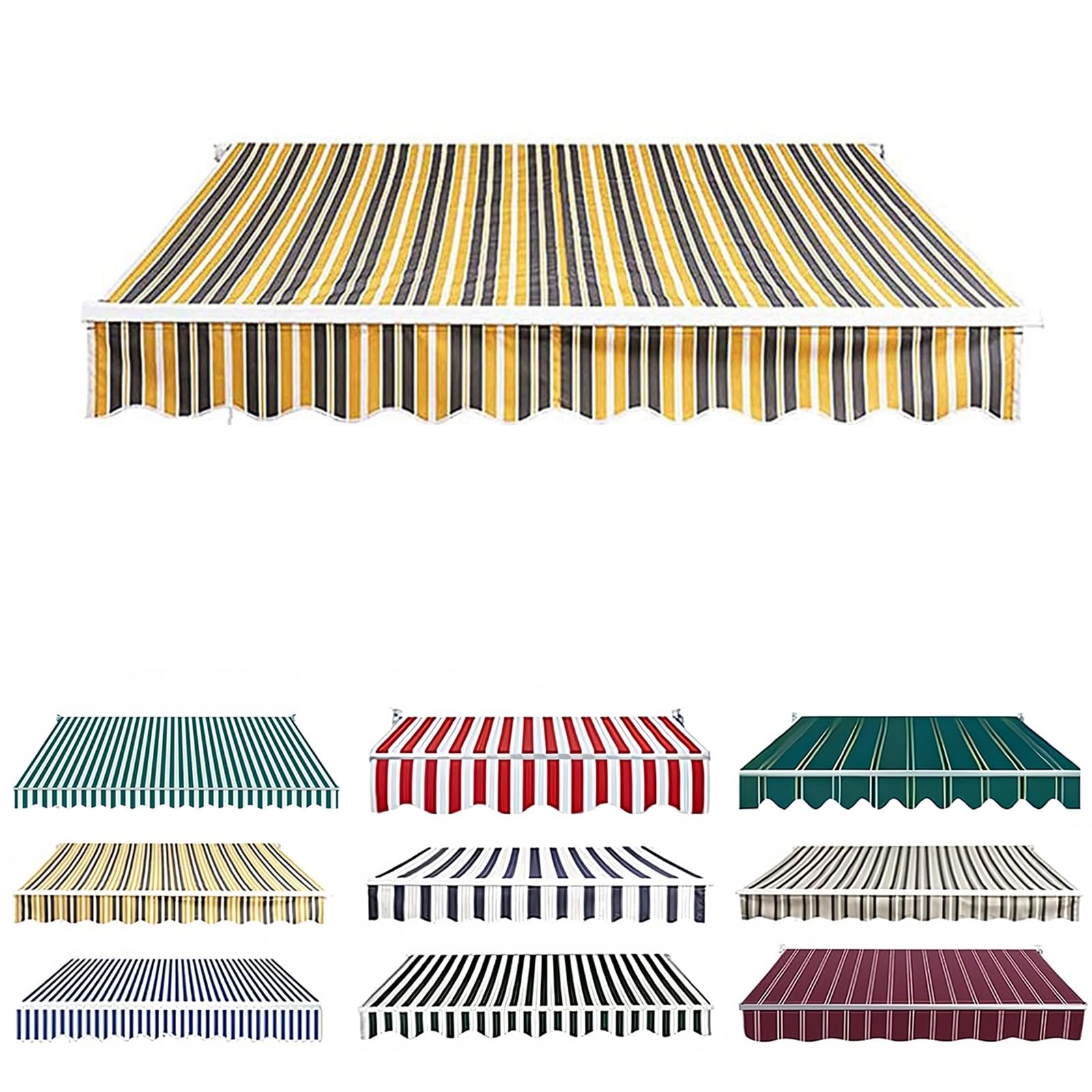 Tela de buey impermeable de PVC para toldo de patio con proteccion solar 16x5 ft