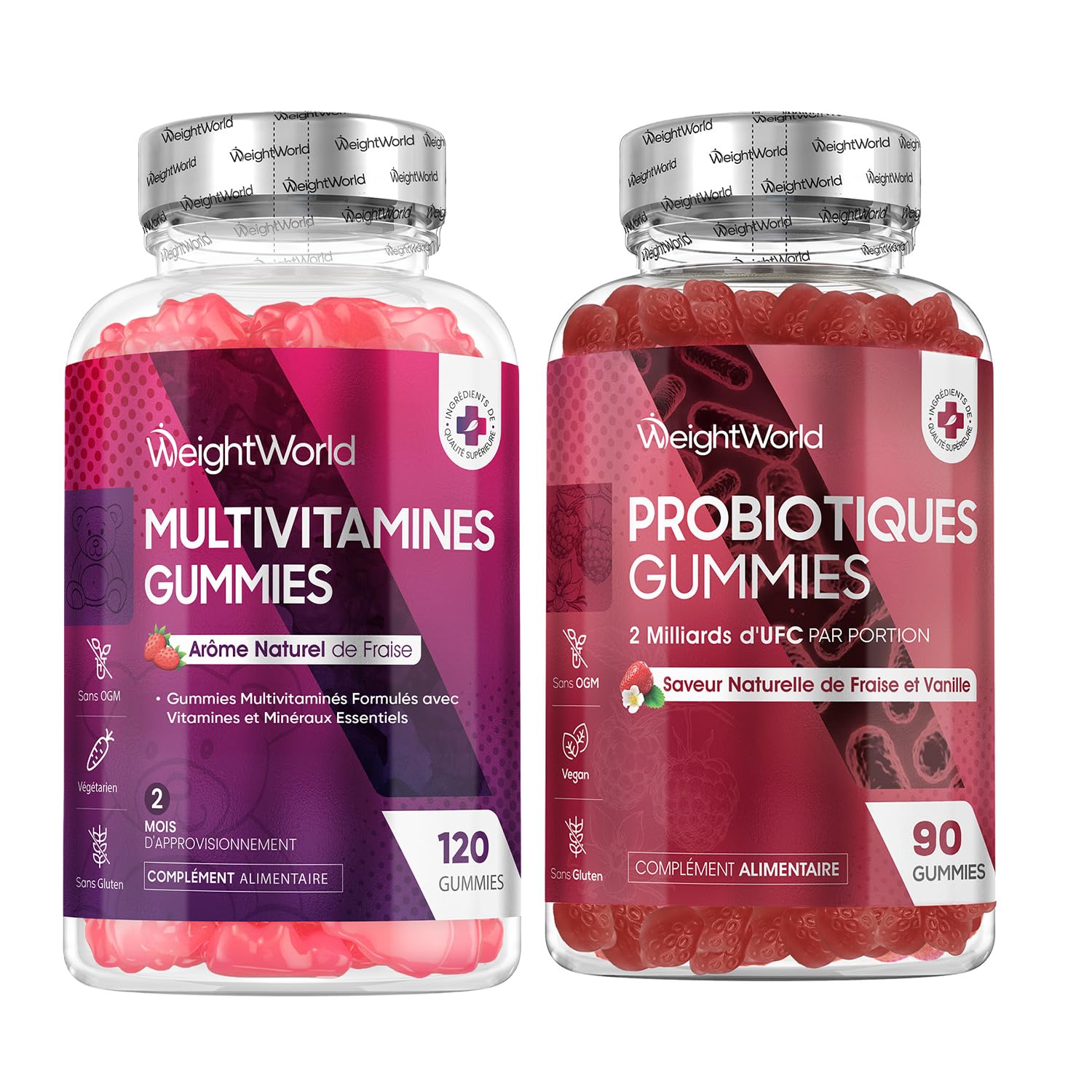Gummies Multivitamines 120 Gommes et Probiotiques 2 Milliards d'UFC Complément Alimentaire - 8