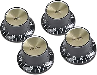 Gibson Top Hat Knobs with Gold Insert 4 pack, Black