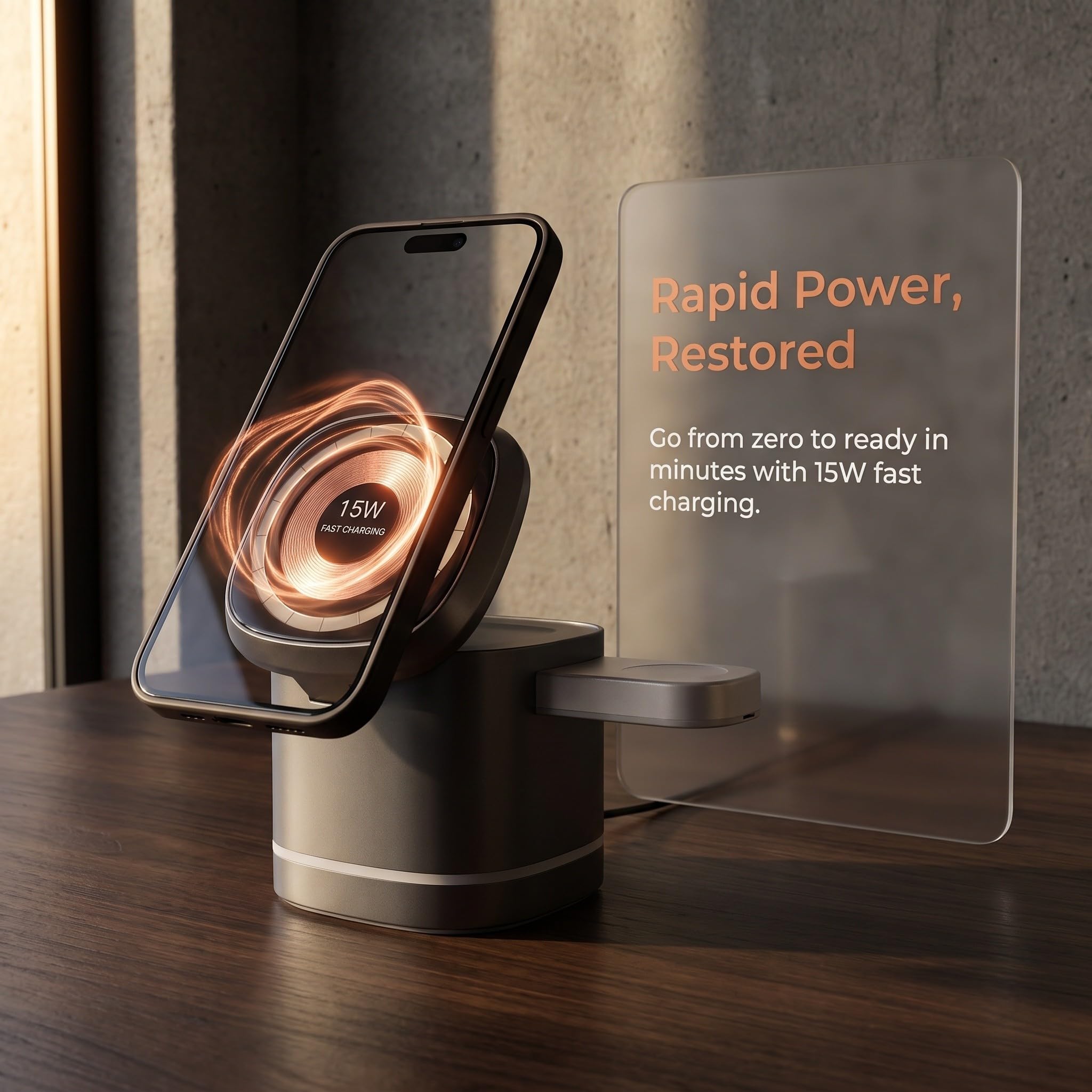 TOYANDONA Support de Charge magnétique, Pliable, Chargeur sans Fil Rapide