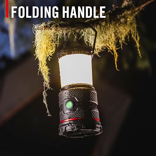 Miniatura 10 de Coast EAL30R - Linterna de campamento de emergencia recargable de 1000 lúmenes con modo intermitente cálido, de día, rojo y rojo, mango plegable, 15