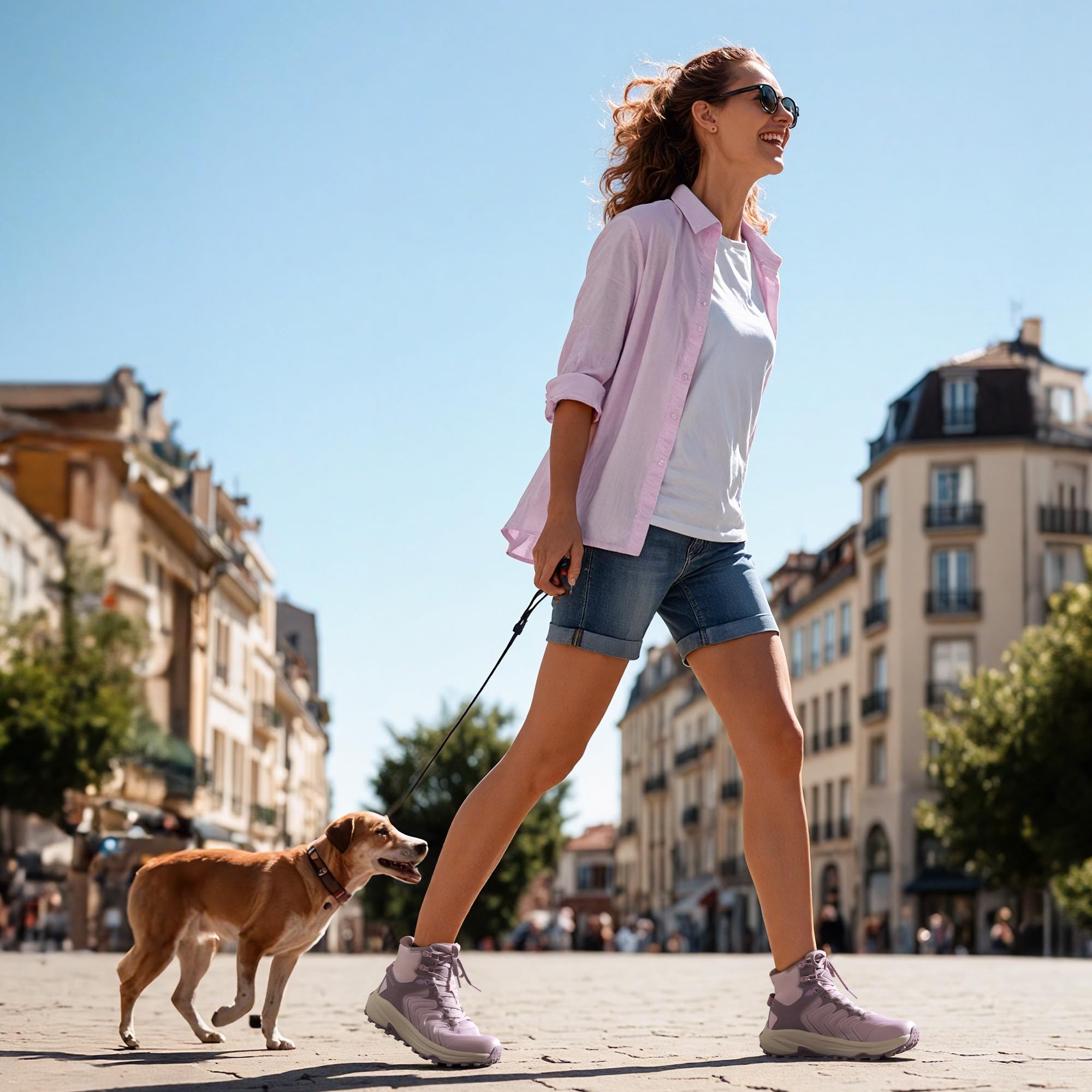 NORTIV 8 Femme Chaussures de randonnée imperméables | Respirantes antidérapantes Tige Haute Trekking Outdoor