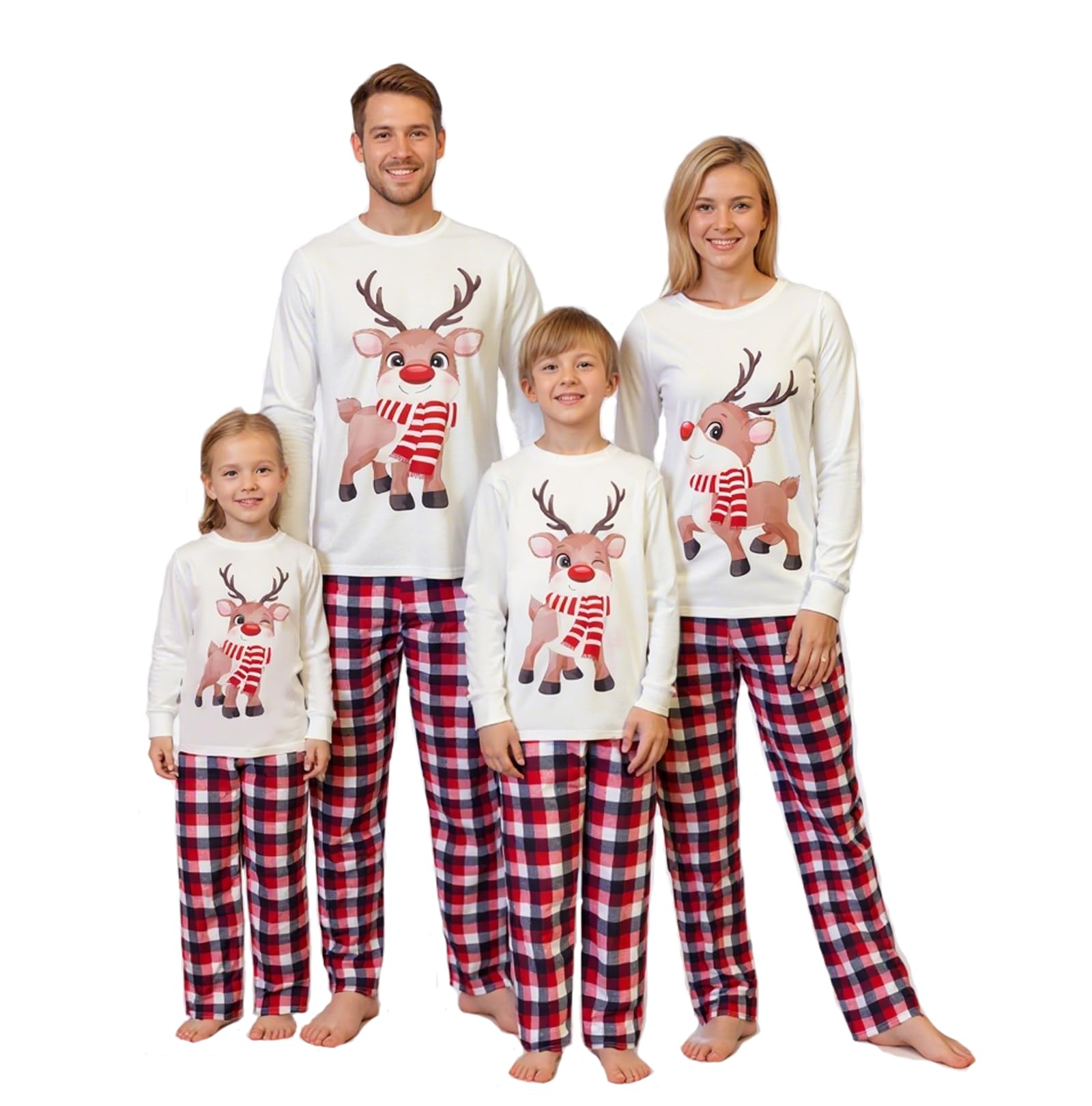 Awoscut Family Christmas Pajamas Matching Pajamas for Family, Xmas PJs Sets Holiday Sleepwear