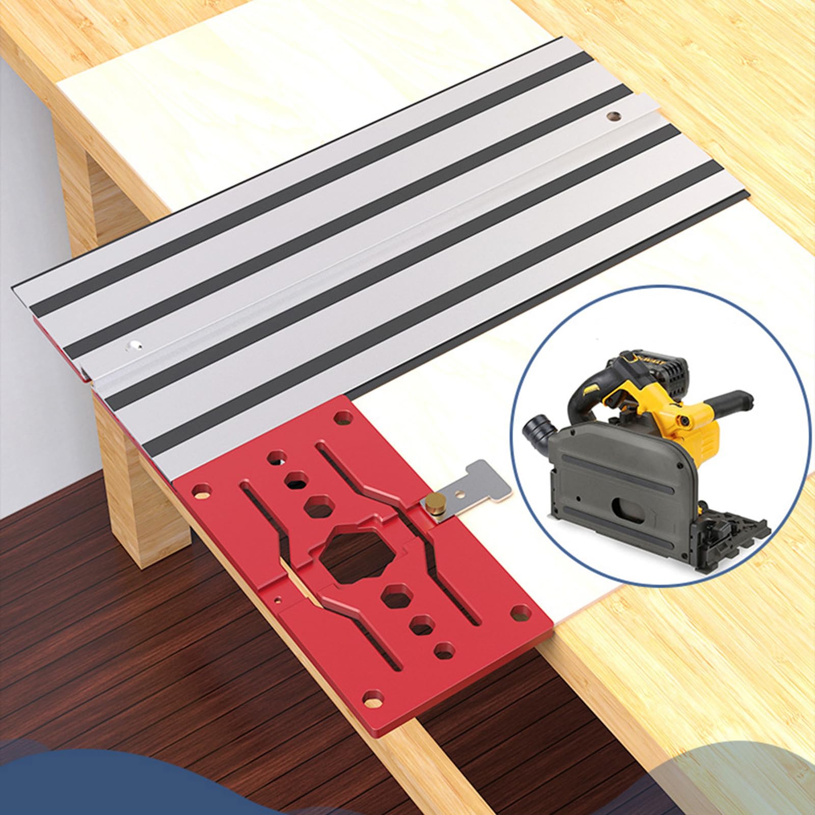 Rotaie di guida per segatura circolare ad angolo retto, 340 mm, lavorazione del legno, 90 gradi, per sega circolare elettrica quadrata
